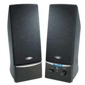 2 Piece Desktop Speaker System Black