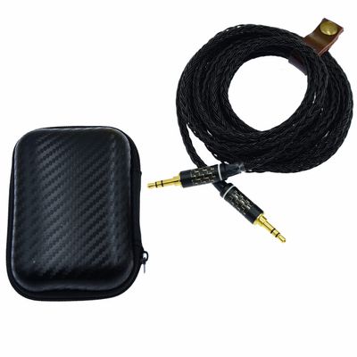 Mini Jack 3.5 Stereo aux Male to Male Audio Input Cable Speaker line 7n OCC 3.5mm for Headphone pc earpiece car Amplifier DAP (3m(9.85ft), Black)