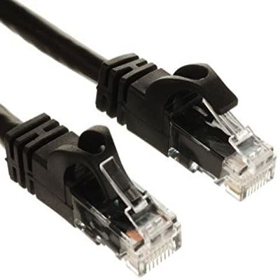 10 ft. Black Cat6 Clear Boot Patch Cord