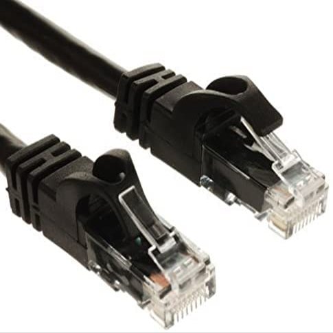 10 ft. Black Cat6 Clear Boot Patch Cord