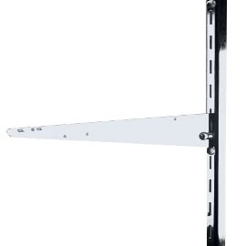 SSWBasics 14 inch Chrome Knife Bracket for Slotted Standard - 1 inch slots 2 inch on center - Pack of 6- 14 Inch Chrome Metal Shelf Bracket, Versatile Adjustable Shelf Brackets for Slotted Standard,