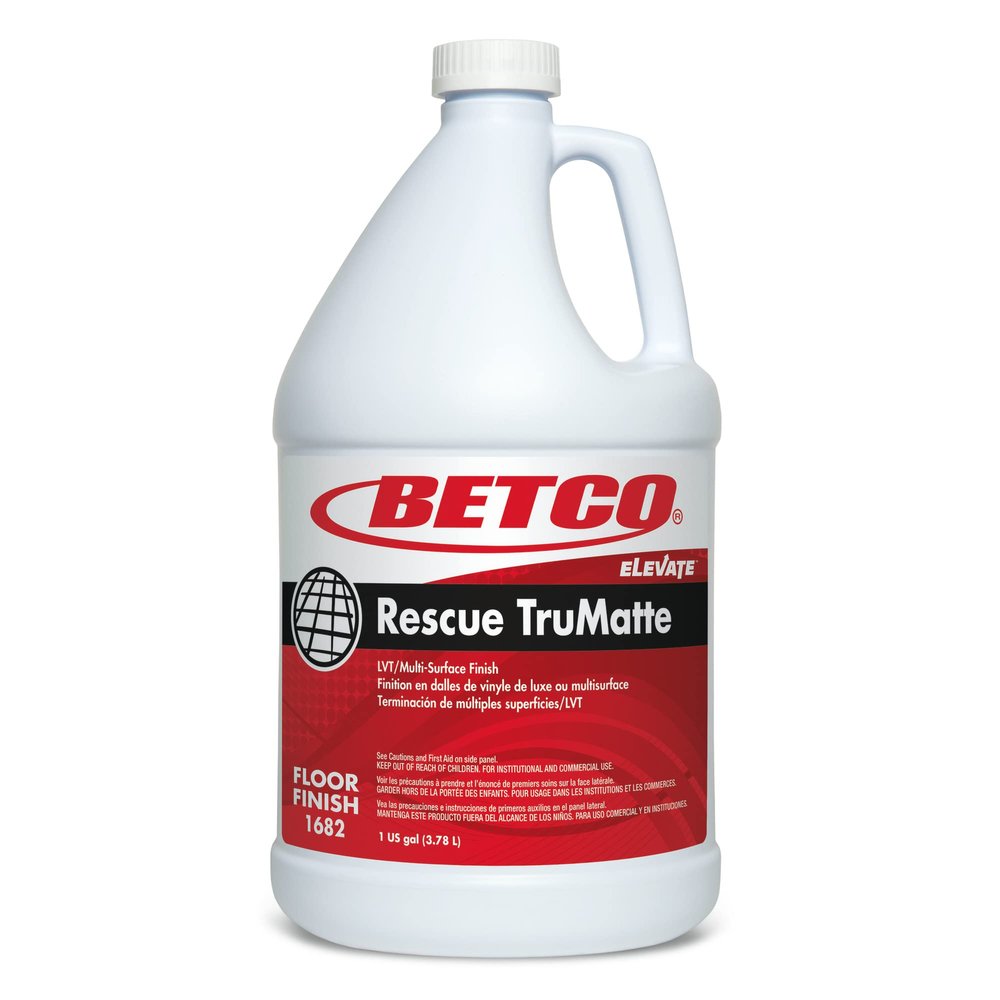 Betco Rescue Floor Finish, TruMatte, 128 Oz Bottle, Case Of 4