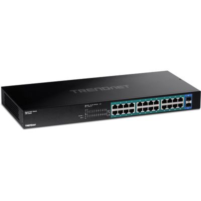 TRENDnet 26-Port Gigabit PoE+ Switch, TPE-TG262, 380W PoE Power Budget, 52Gbps Switching Capacity, Ethernet Splitter, NDAA & TAA Compliant, Lifetime Protection