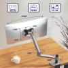 Ergounion Single Monitor Arm Desk Mount, Holds Screens up to 40 Inches and 25 lbs, Fully Adjustable Vesa Monitor Mount with C-Clamp and Grommet Base, Aluminum, Silver view 2