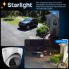VIKYLIN 4MP PoE IP Camera Starlight 0.006Lux@F1.6, Dome/Turret Secrutiy Camera with IVS,2.8mm Lens 164ft IR Night Vision, Built-in Mic, AI Human Vehicle Detection, IP67, DMSS/SmartPss Lite view 3