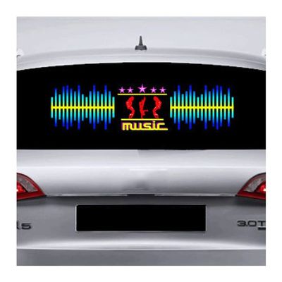 AGYHAM Car Music Rhythm Mood Light Sticker, Music Rhythm Equalizer LED Light, Universal Car Personality Decoration (Size : 90x25cm/35.43x9.84in)