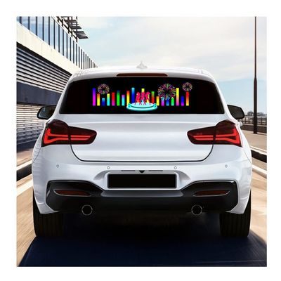 AGYHAM Car Music Rhythm Mood Light Sticker, Voice-Activated Music Rhythm LED Fashion Car Interior Lights, 12V (Size : 90x25cm/35.43x9.84in)