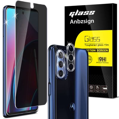 Anbzsign Motorola Moto G Stylus (2022) / Moto G Stylus 5G 2022 6.8-inch With [2 Pack] Camera Lens Protector and [2 Pack] Privacy Screen Protector,Anti-Spy 9H Hardness Tempered Glass.