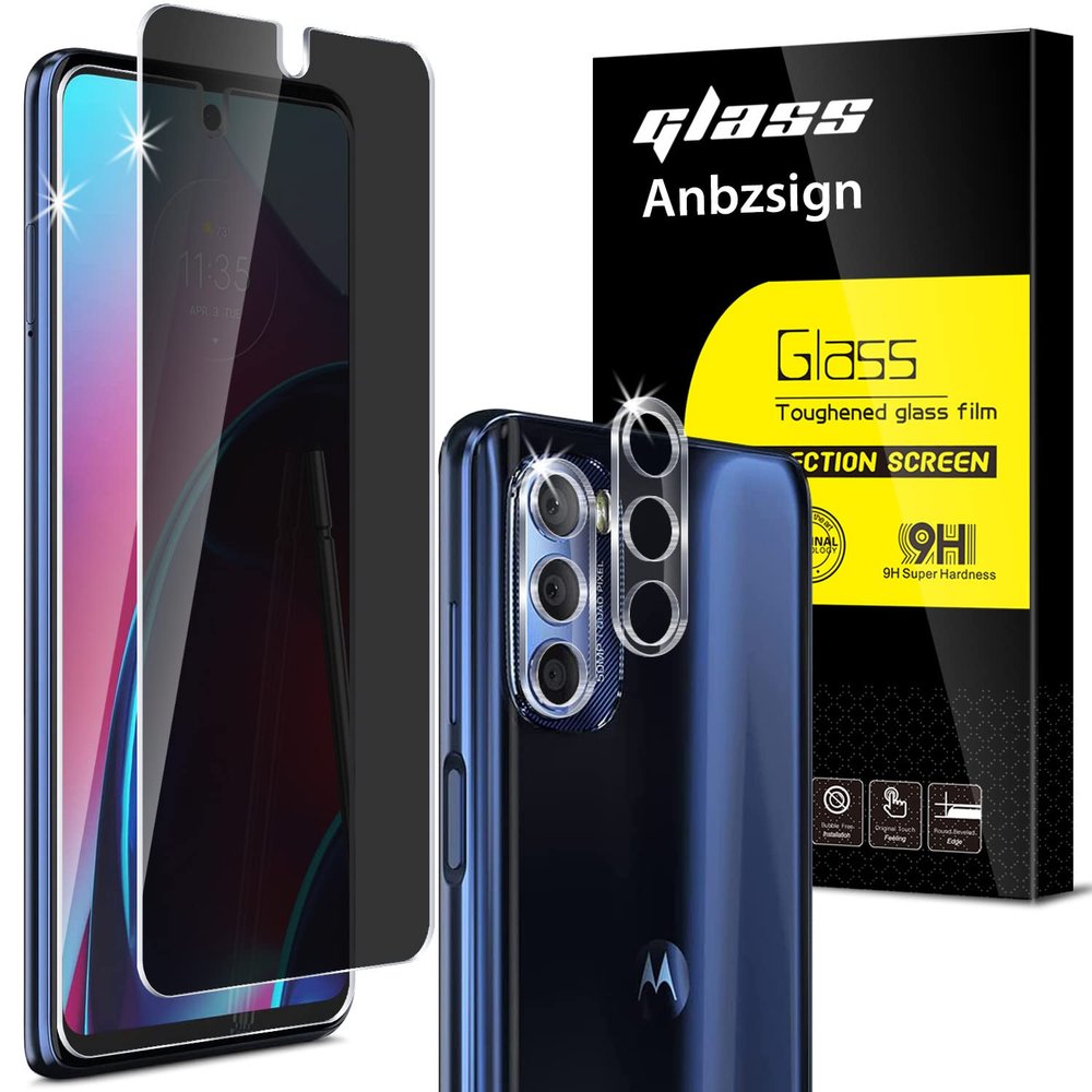 Anbzsign Motorola Moto G Stylus (2022) / Moto G Stylus 5G 2022 6.8-inch With [2 Pack] Camera Lens Protector and [2 Pack] Privacy Screen Protector,Anti-Spy 9H Hardness Tempered Glass.