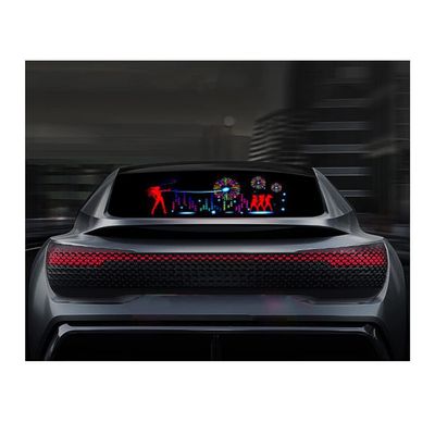 AGYHAM Car Music Rhythm Mood Light Sticker, Music Beat Activated Car Equalizer Rhythm LED Decorative Lights (Size : 90x25cm/35.43x9.84in)