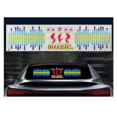 AGYHAM Car Music Rhythm Light Sticker, Voice-Activated Music Rhythm Atmosphere Light Bar, Car Rear Windshield Decoration (Size : 90x25cm/35.43x9.84in)