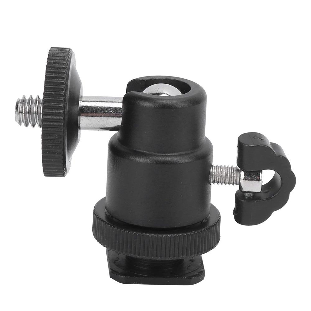 Camera Tripod Ball Head,Mini Ball Head 1/4'' Screws 360 Rotation Portable Metal Ball Head with Non-Slip Lock Knob,for Camera Tripod