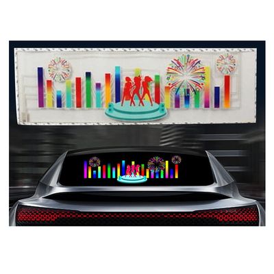 AGYHAM Auto Music Rhythm Lamp Sound Voice Beat Glow LED Light Car Activated Equalizer Stickers (Size : 90x25cm/35.43x9.84in)