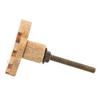 Indian Shelf 6 Piece Checkerboard Wood Resin Brown Grey Cabinet Handles Drawer Knobs Dresser Pulls Farmhouse Design view 3