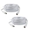 12V DC Power Extension Cable Power Supply Adapter Flat Extender Cord, Female to Male Wire for CCTV Security Camera, IP Network Camera, DVRs and More Devices (2PACK) view 1