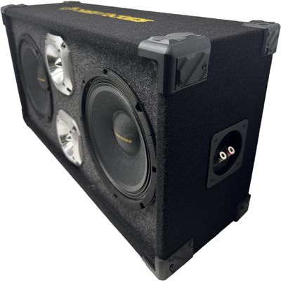 Bass Rockers 8" Loaded chuchera Chero Box with 8" Midrange Midbass Speakers and 4" Chrome High Performance Tweeters 1200W for Car Home UTV, ATV, Camper, DJ, Pro Audio Use