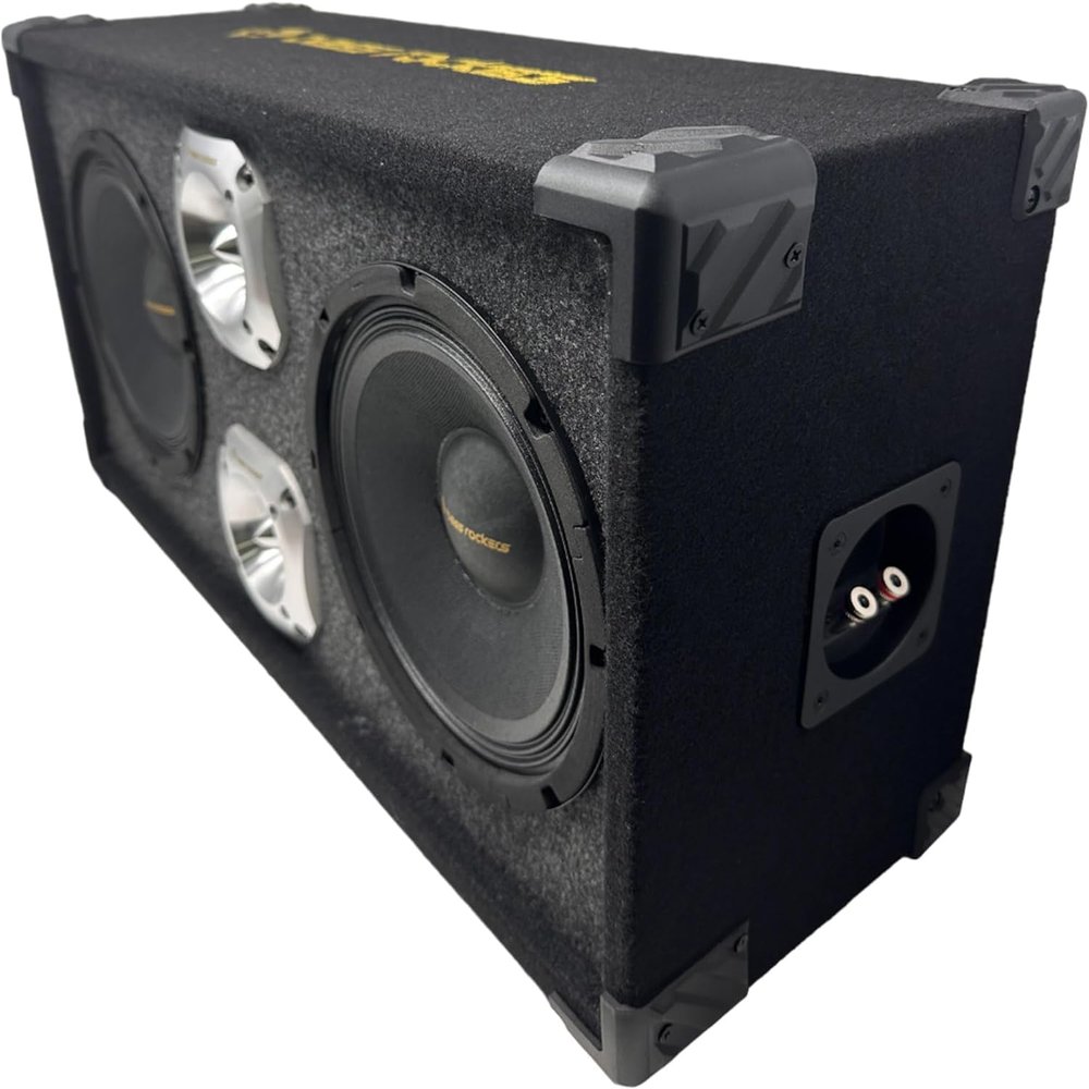 Bass Rockers 8" Loaded chuchera Chero Box with 8" Midrange Midbass Speakers and 4" Chrome High Performance Tweeters 1200W for Car Home UTV, ATV, Camper, DJ, Pro Audio Use