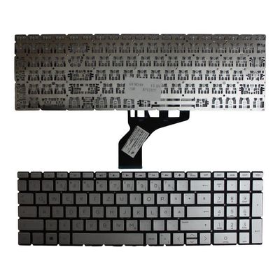 Power4Laptops German Layout Silver Replacement Laptop Keyboard Compatible with HP Home 15-da1042nb