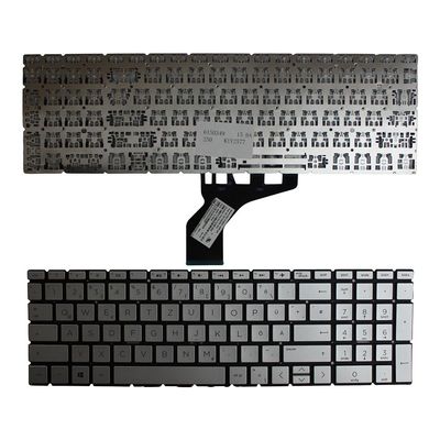 Power4Laptops German Layout Silver Replacement Laptop Keyboard Compatible with HP Home 15-da1009ur