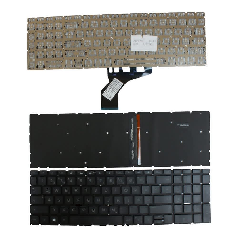 Power4Laptops German Layout Backlit Black Replacement Laptop Keyboard Compatible with HP Home 15-da2017ne