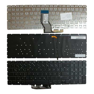Power4Laptops German Layout Backlit Black Replacement Laptop Keyboard Compatible with HP Pavilion 15-cc740TX