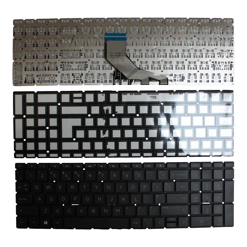 Power4Laptops UK Layout Backlit Black Replacement Laptop Keyboard Compatible with HP Home 15-da1085ns