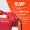 HyperGear Wireless Headphones Bluetooth Red- Noise Isolation Headphones Wireless Over The Ear Head Phones, Gym Headset Built-in Mic Controls Square Foam Cups Foldable Headphone for Women and Men view 3