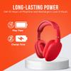 HyperGear Wireless Headphones Bluetooth Red- Noise Isolation Headphones Wireless Over The Ear Head Phones, Gym Headset Built-in Mic Controls Square Foam Cups Foldable Headphone for Women and Men view 4