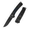 QSP Osprey Folding Pocket Knife, 3.25" Sandvik 14C28N Black Stonewash EDC Knife, Blue Shredded CF Overlay G10 Handle, Liner Lock, Ceramic Ball Bearings, Reversible Wire Deep Carry Clip view 1