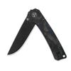QSP Osprey Folding Pocket Knife, 3.25" Sandvik 14C28N Black Stonewash EDC Knife, Blue Shredded CF Overlay G10 Handle, Liner Lock, Ceramic Ball Bearings, Reversible Wire Deep Carry Clip view 2