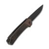 QSP Osprey Folding Pocket Knife, 3.25" Sandvik 14C28N Black Stonewash EDC Knife, Copper Stonewash Handle, Liner Lock, Ceramic Ball Bearings, Reversible Wire Deep Carry Clip view 3