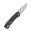 QSP Osprey Folding Pocket Knife, 3.25" Sandvik 14C28N Satin EDC Knife, Red Shredded CF Overlay G10 Handle, Liner Lock, Ceramic Ball Bearings, Reversible Wire Deep Carry Clip view 4