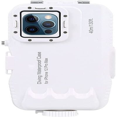 Mixneer Diving Case for iPhone, Underwater Case for iPhone, [40m/130ft] Surfing Swimming Snorkeling Photo Video Waterproof Housing Case (for iPhone 13 Pro) White