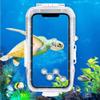 Mixneer Diving Case for iPhone, Underwater Case for iPhone, [40m/130ft] Surfing Swimming Snorkeling Photo Video Waterproof Housing Case (for iPhone 13 Pro) White view 3