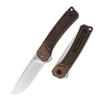 QSP Osprey Folding Pocket Knife, 3.25" Sandvik 14C28N Satin EDC Knife, Copper Stonewash Handle, Liner Lock, Ceramic Ball Bearings, Reversible Wire Deep Carry Clip view 1