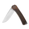 QSP Osprey Folding Pocket Knife, 3.25" Sandvik 14C28N Satin EDC Knife, Copper Stonewash Handle, Liner Lock, Ceramic Ball Bearings, Reversible Wire Deep Carry Clip view 2