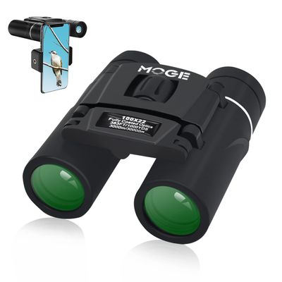 100x22 Zoom HD Compact Binoculars for Adults Kids with Universal Phone Adapter, Large View High Powered Waterproof Small Binocular for Bird Watching, Hunting, Travel, Sports