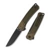 QSP Osprey Folding Pocket Knife, 3.25" Sandvik 14C28N Black Stonewash EDC Knife, Brass Stonewash Handle, Liner Lock, Ceramic Ball Bearings, Reversible Wire Deep Carry Clip view 1