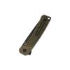 QSP Osprey Folding Pocket Knife, 3.25" Sandvik 14C28N Black Stonewash EDC Knife, Brass Stonewash Handle, Liner Lock, Ceramic Ball Bearings, Reversible Wire Deep Carry Clip view 4