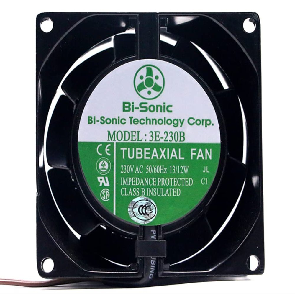 3E-230B 80x80x38mm 230V 13/12W 2-Wire Cooling Fan