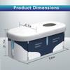 53" Extra Large Portable Foldable Bathtub with Cover for Adult, Family SPA Soaking Tub for Small Bathroom, Thicken Multiple Layer Bathtub with Lid for Shower Stall (53" Milk Style view 2