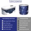 53" Extra Large Portable Foldable Bathtub with Cover for Adult, Family SPA Soaking Tub for Small Bathroom, Thicken Multiple Layer Bathtub with Lid for Shower Stall (53" Milk Style view 3