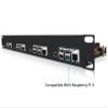 waveshare 1U Rack Kit for Raspberry Pi 4, 19 Rackmount, up to 4 Units view 2
