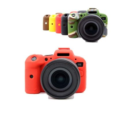 Camera Case Red Soft Silicone Rubber Skin Body Cover Protector for Canon EOS R6 mirrorless Camera, Red, Skin Cover Camera Case