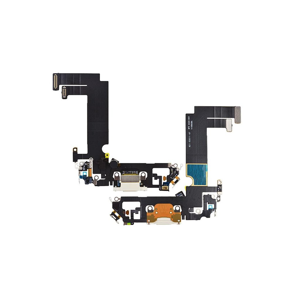 Best Shopper - Replacement Charging Charge Port Flex Cable with Microphone Compatible with iPhone 12 Mini - White