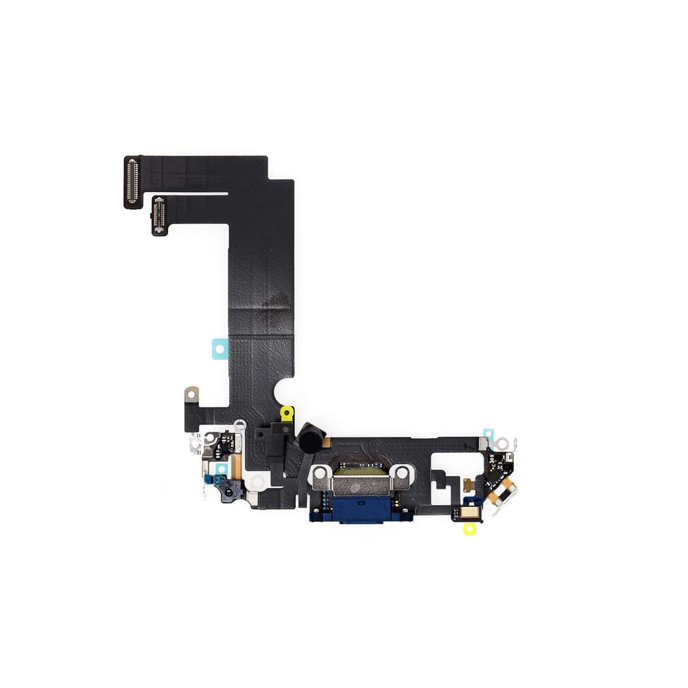 Best Shopper - Replacement Charging Charge Port Flex Cable with Microphone Compatible with iPhone 12 Mini - Blue