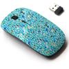 2.4G Wireless Mouse with Cute Pattern Design for All Laptops and Desktops with Nano Receiver - Brush Strokes view 1