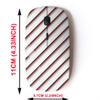 2.4G Wireless Mouse with Cute Pattern Design for All Laptops and Desktops with Nano Receiver - Diagonal Colorful Stripes view 2