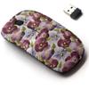 2.4G Wireless Mouse with Cute Pattern Design for All Laptops and Desktops with Nano Receiver - Floral Pansy Watercolor view 1