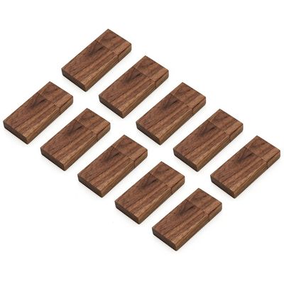 10 Pack USB Flash Drive Storage Stick ,Wood USB Disk Memory Stick (2.0 2GB, Walnut Wood)